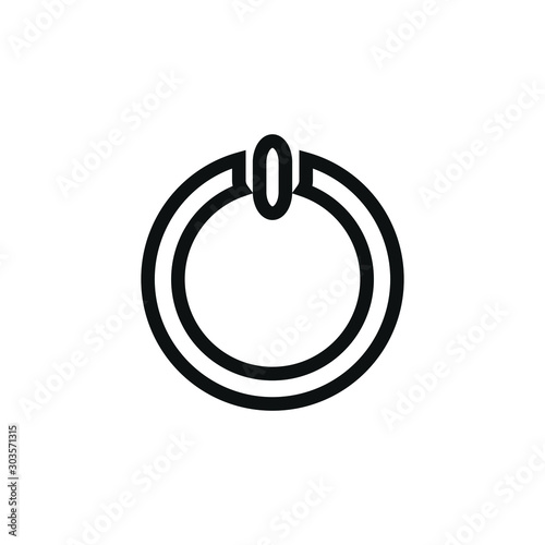 vector shutdown icon with simple shapes