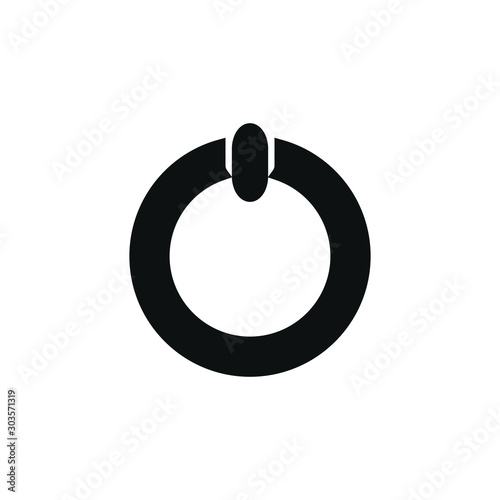 vector shutdown icon with simple shapes