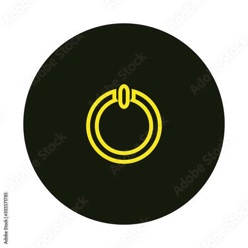 vector shutdown icon with simple shapes