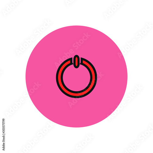 vector shutdown icon with simple shapes
