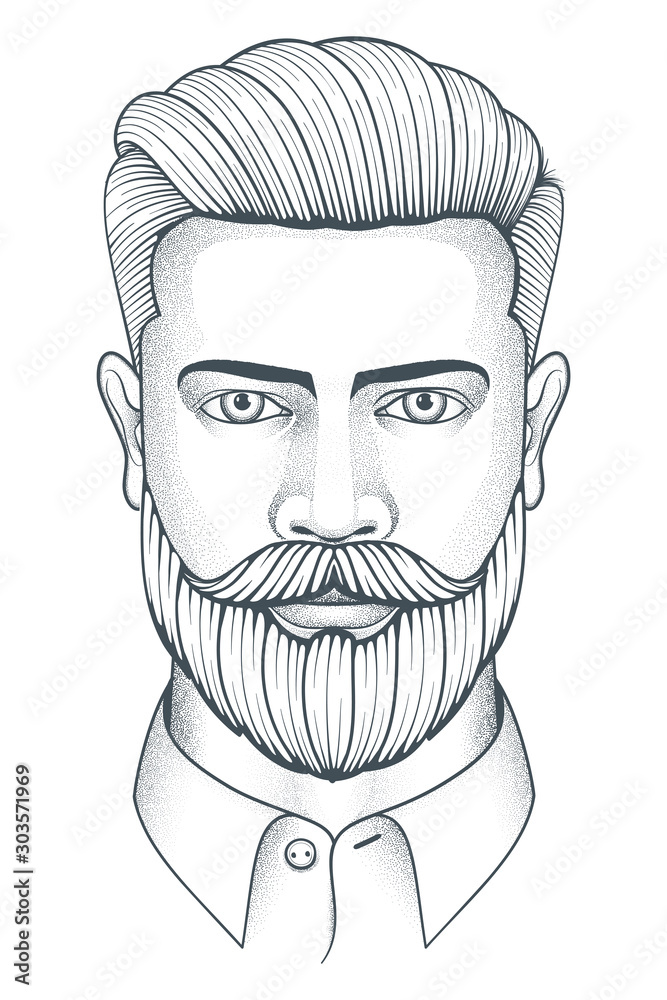 Beard Man Sketch by lupinto on DeviantArt