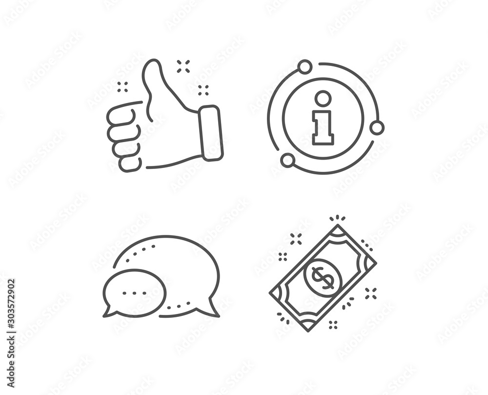 Payment line icon. Chat bubble, info sign elements. Dollar exchange sign. Finance symbol. Linear payment outline icon. Information bubble. Vector Payment line icon. Chat bubble, info sign elements. Dollar exchange sign. Finance symbol. Linear payment outline icon. Information bubble. Vector