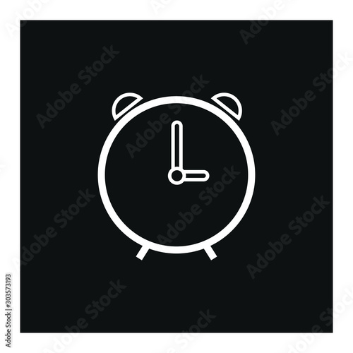 vector clock icon with simple shapes