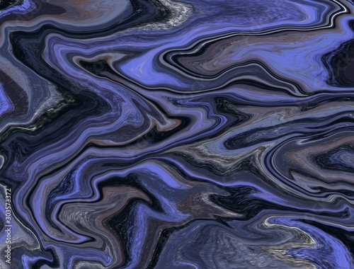 Abstract colorful background is made in the technique of fluid art with purple and black accents. Abstract marble texture, can be used as fashionable background for posters.