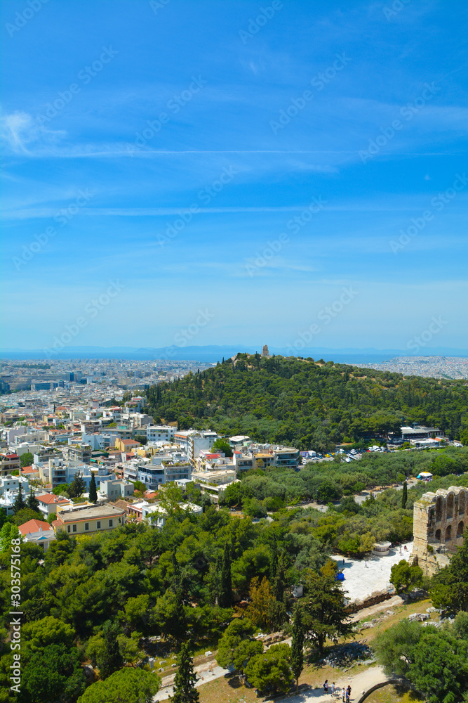 Athens Nature Greece Panorama City Photo