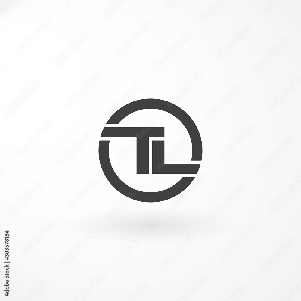 Logo Design with Combination Letter T and L Black Color Logo Design with Combination Letter T and L Black Color