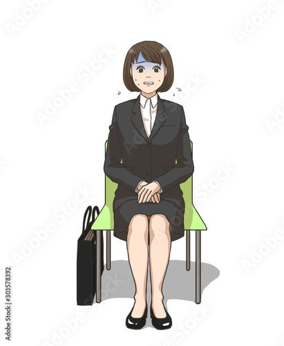A young job hunter taking an interview