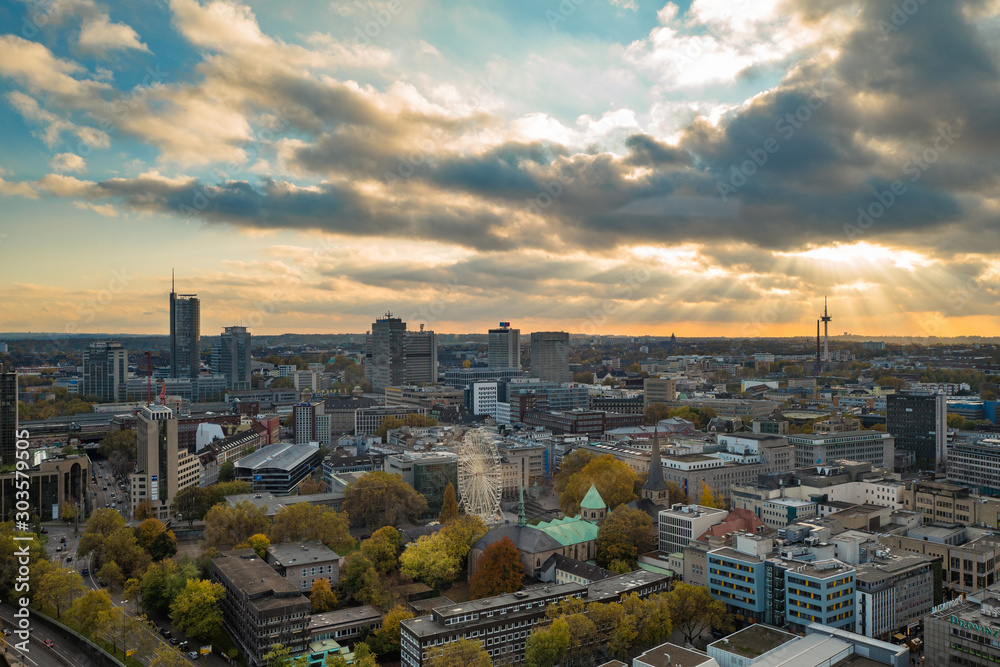 Foto Blick über Stadt Essen