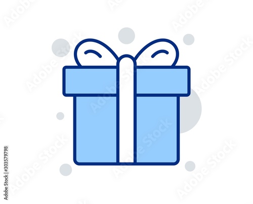 Gift box line icon