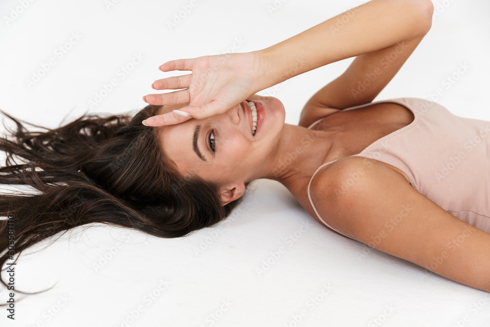 Beautiful young sensual woman wearing bodysuit Beautiful young sensual woman wearing bodysuit