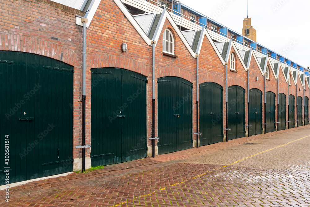 A row of garages for rent in Eindhoven, Netherlands. A row of garages for rent in Eindhoven, Netherlands.