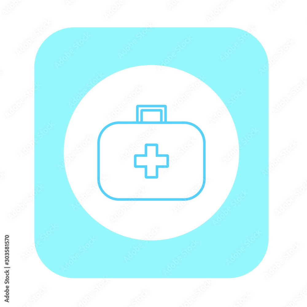 first aid kit vector icon formed with simple shapes first aid kit vector icon formed with simple shapes