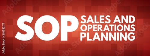 S&OP - Sales and Operations Planning acronym, business concept background