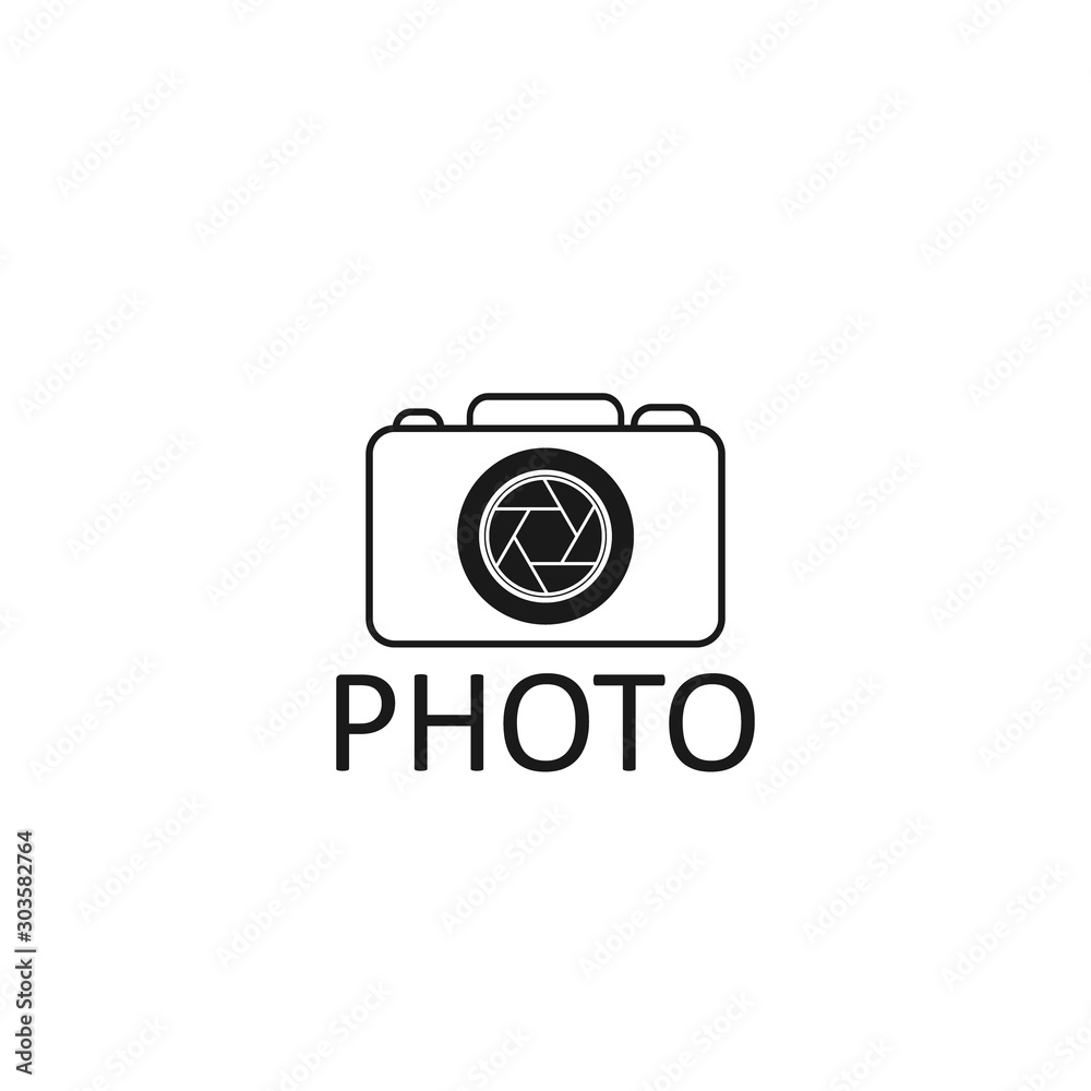 Vector illustration photography icon logo design Vector illustration photography icon logo design