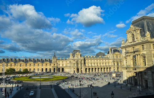 View of Louvre Museum in Paris, France