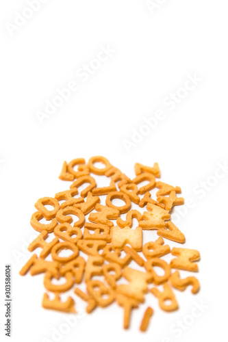 Alphabet cake letters isola...