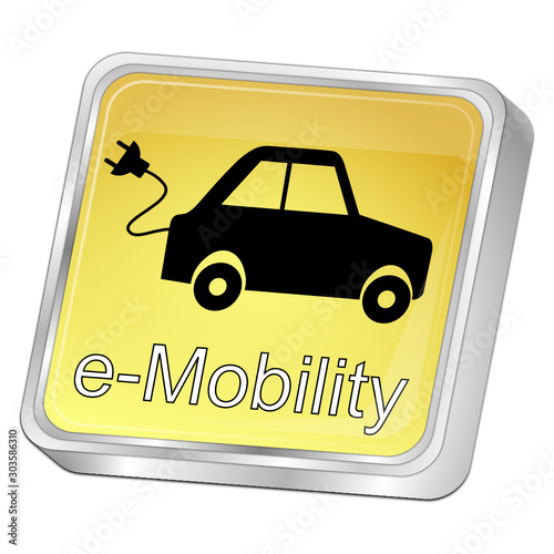 e-Mobility Button - 3D illustration