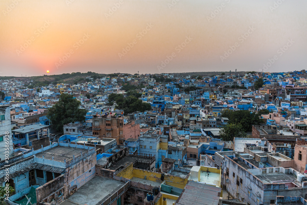 sunset in Jodhpur