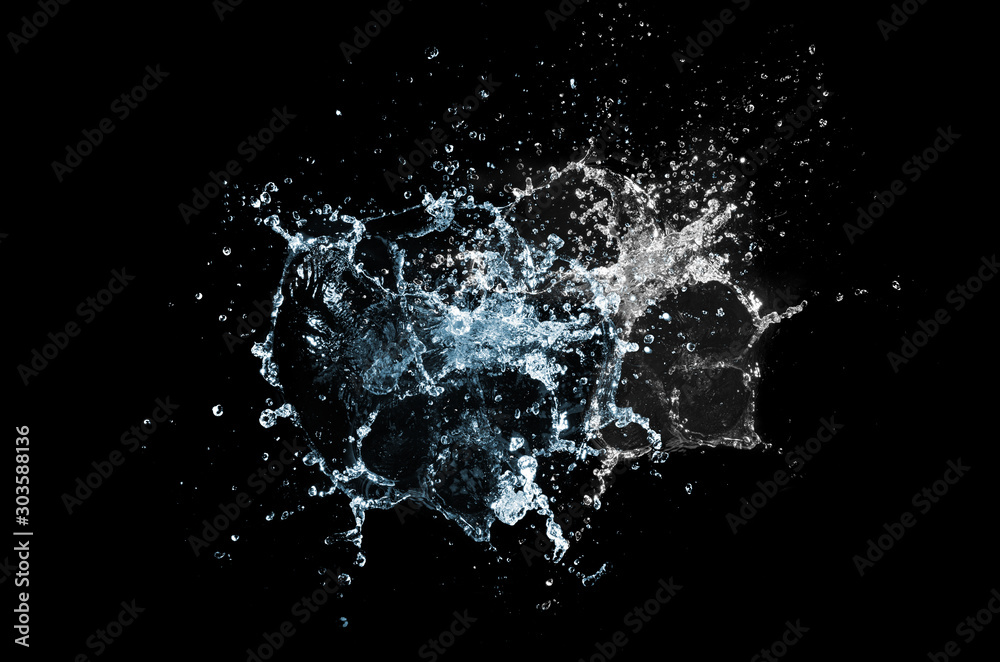 water splash isolated for product on background