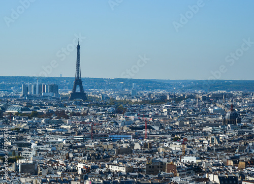 Aerial view of Paris, France