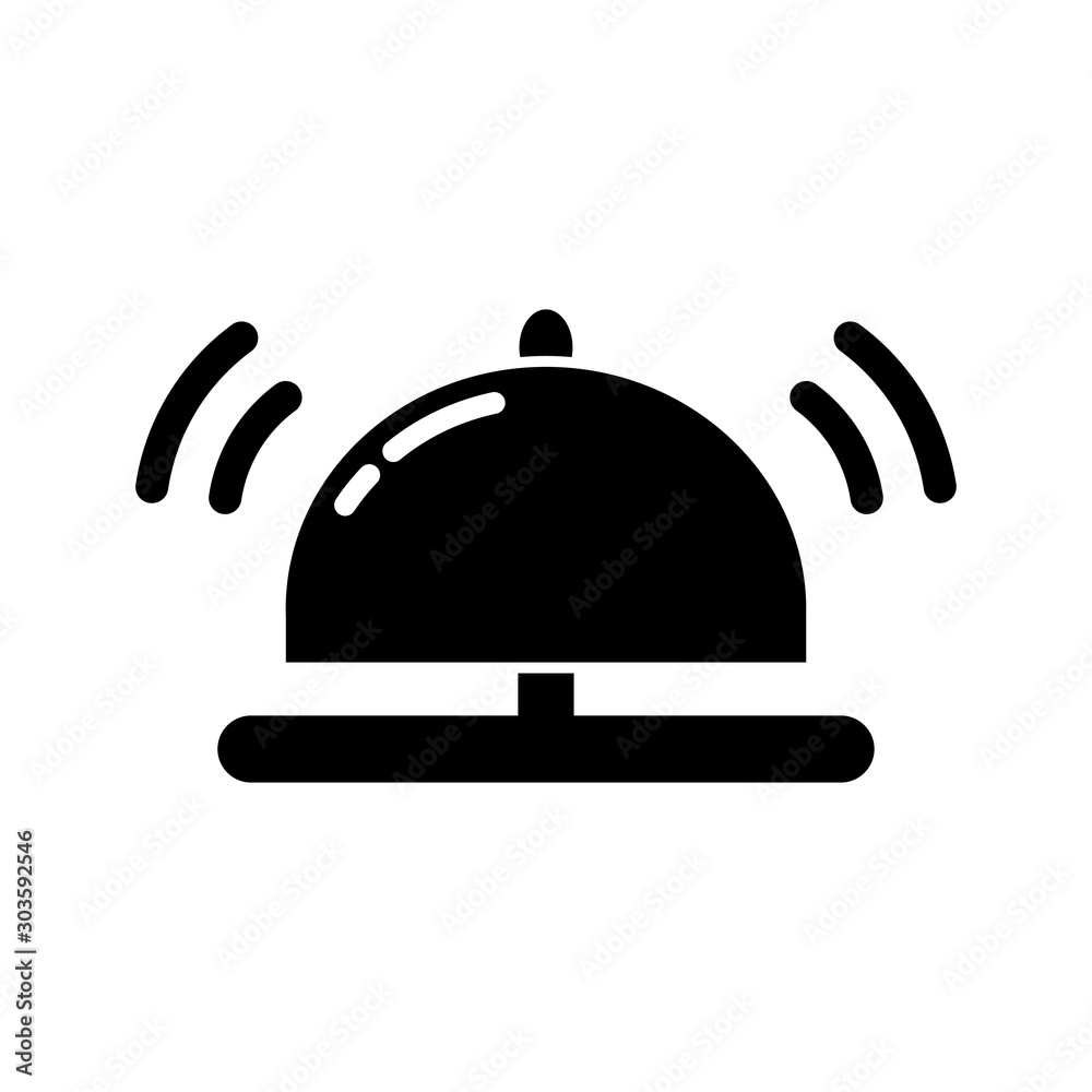 Fototapeta premium Hotel Reception Bell Single Icon