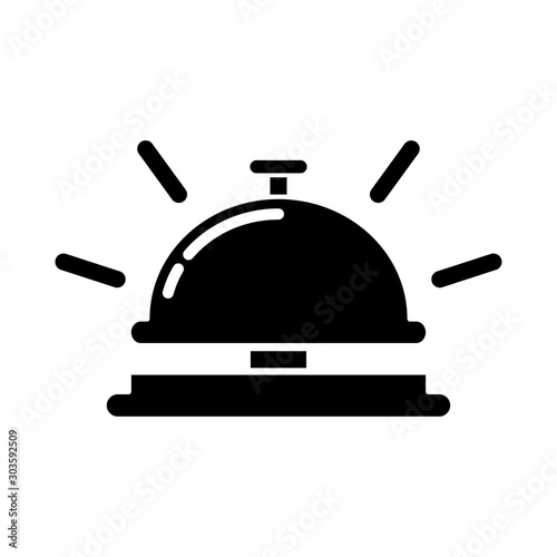 Hotel Reception Bell Single Icon