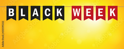 black week sale flags on sunny background vector illustration EPS10