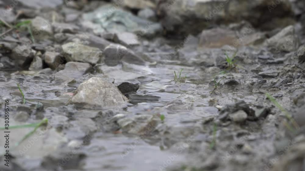 rainy water between rocks rainy water between rocks