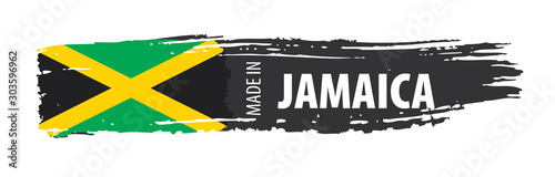 Jamaica flag, vector illustration on a white background