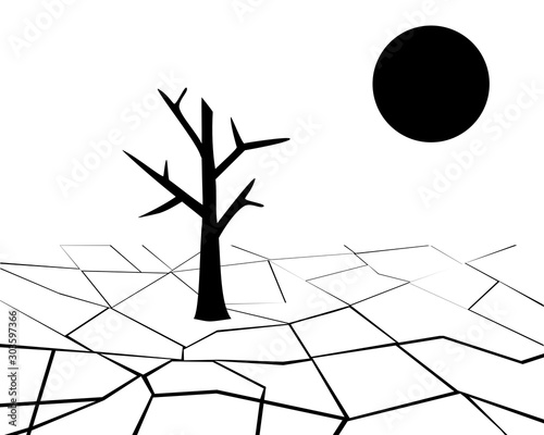 Illustration Dürre und Hitze
