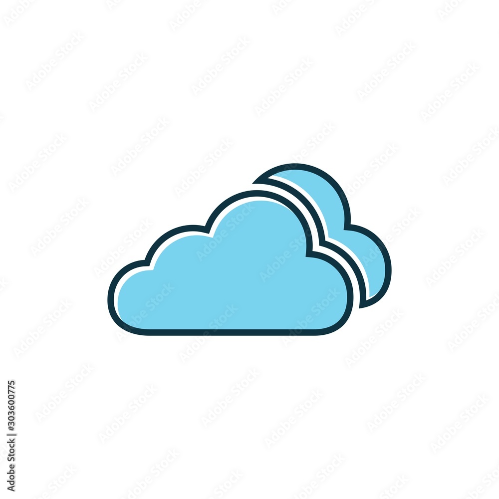 Cloud Icon Vector. Simple flat symbol. Cloud Icon Vector. Simple flat symbol.