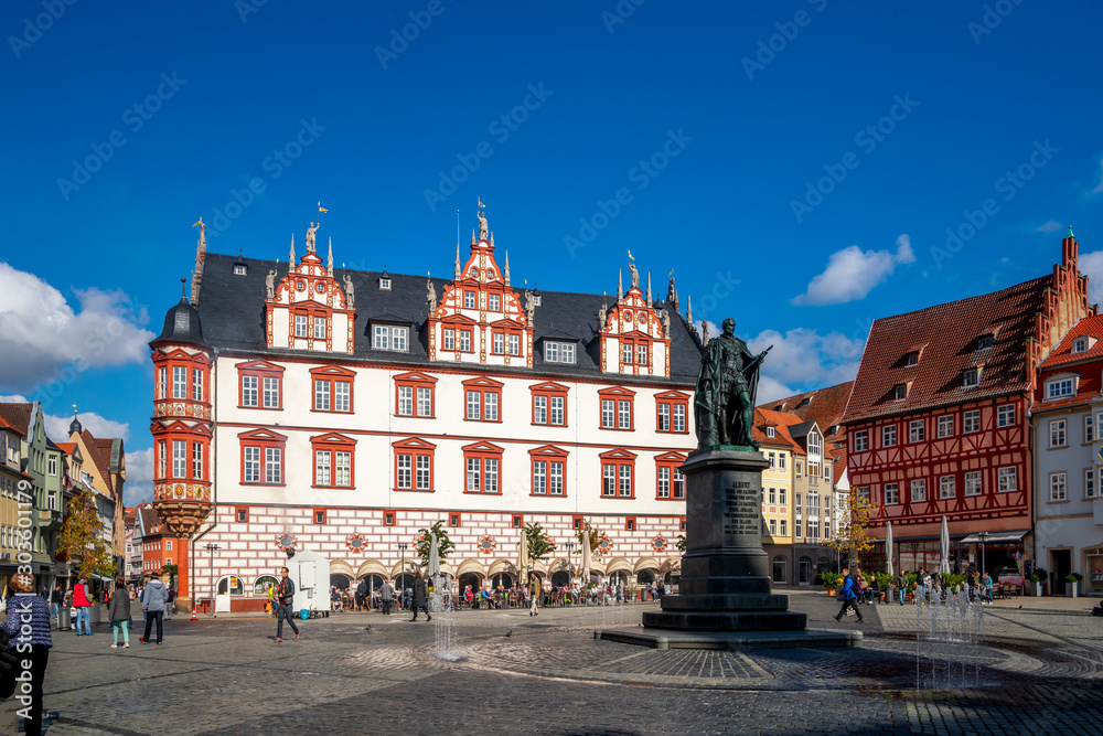 Marktplatz, Rathaus, Coburg, Bayern, Deutschland 