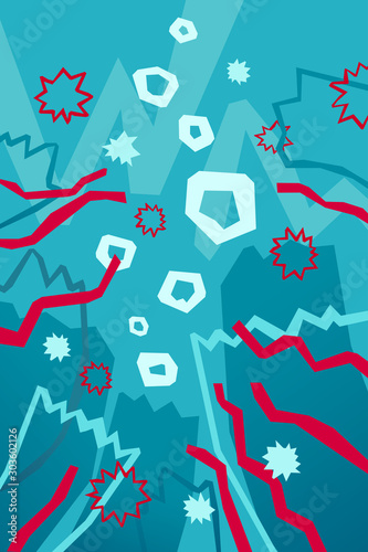Marine underwater background in modern angular style