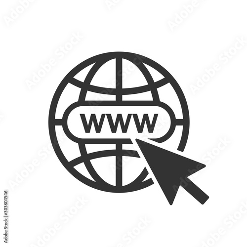 Website Icon. Vector www icon