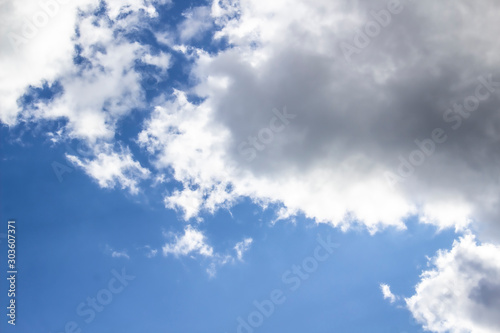 a clouds in the blue sky