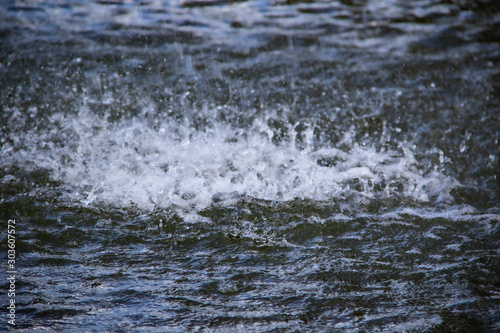 A splashing water in the water