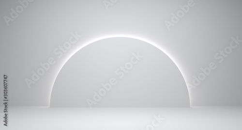 Fototapeta Naklejka Na Ścianę i Meble -  Minimalism abstract background, pedestal. 3D illustration. 