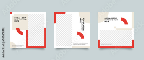 Modern promotion square web banner for social media mobile apps. Elegant sale and discount promo backgrounds for digital marketing