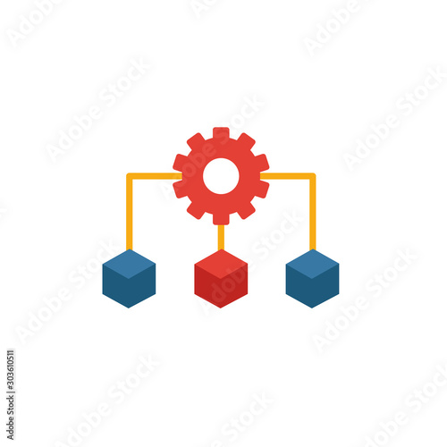 Infrastructure icon. Simple flat element from community collection. Creative infrastructure icon for templates, software and apps