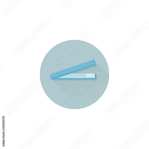 straightening forceps colorful vector flat icon