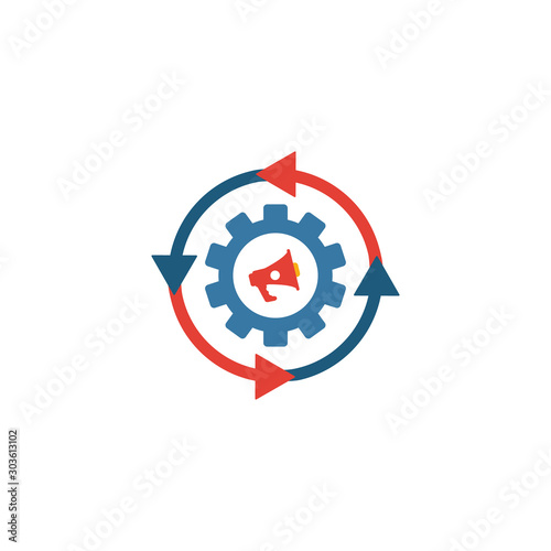 Marketing Automation icon. Simple flat element from content collection. Creative marketing automation icon for templates, software and apps