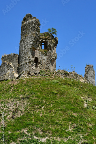 Chateau sur Epte; France - june 27 2018 : ruin of the castle photo