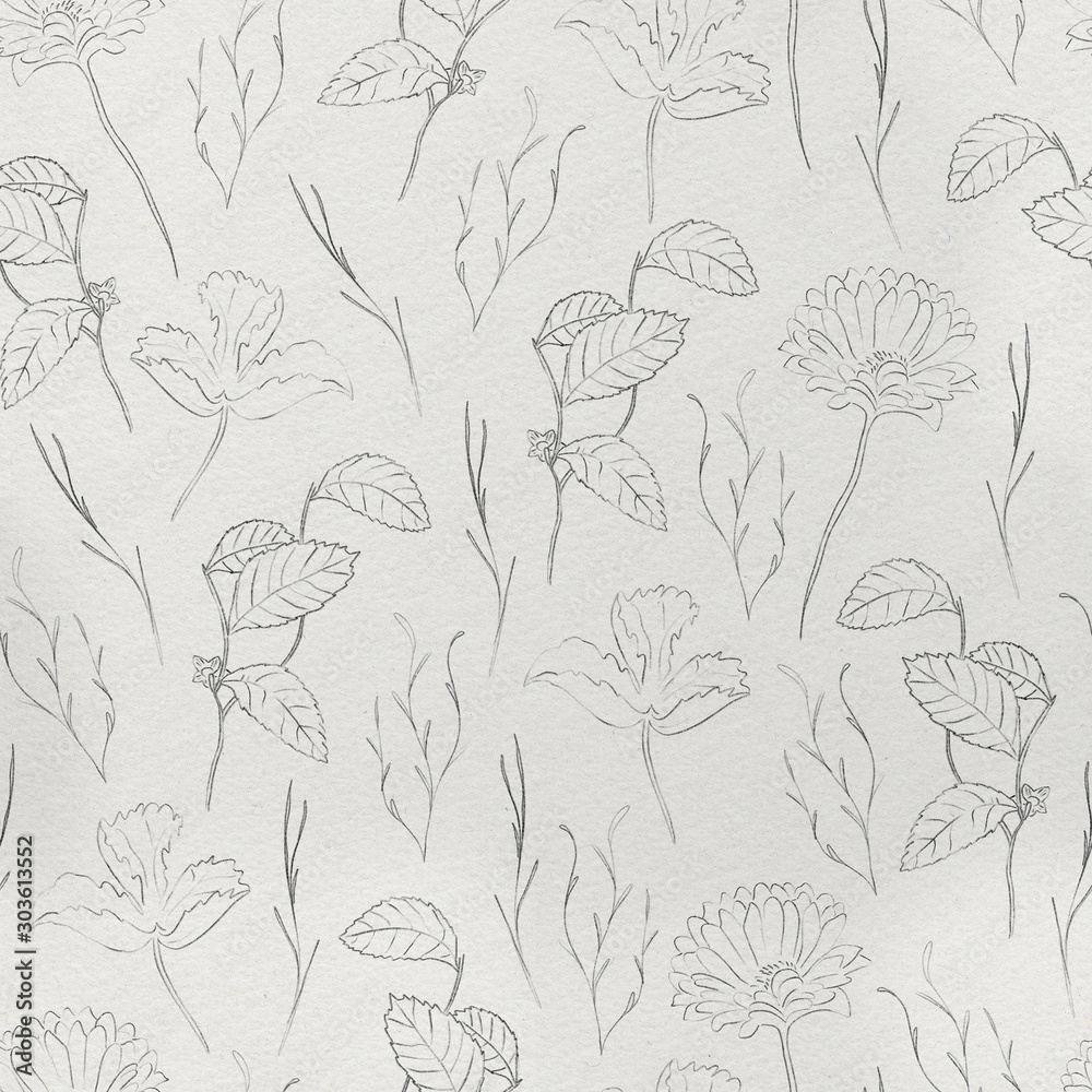 Flower Leaf Plant Pattern Flower Leaf Plant Pattern