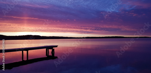sunset on lake © Jonas