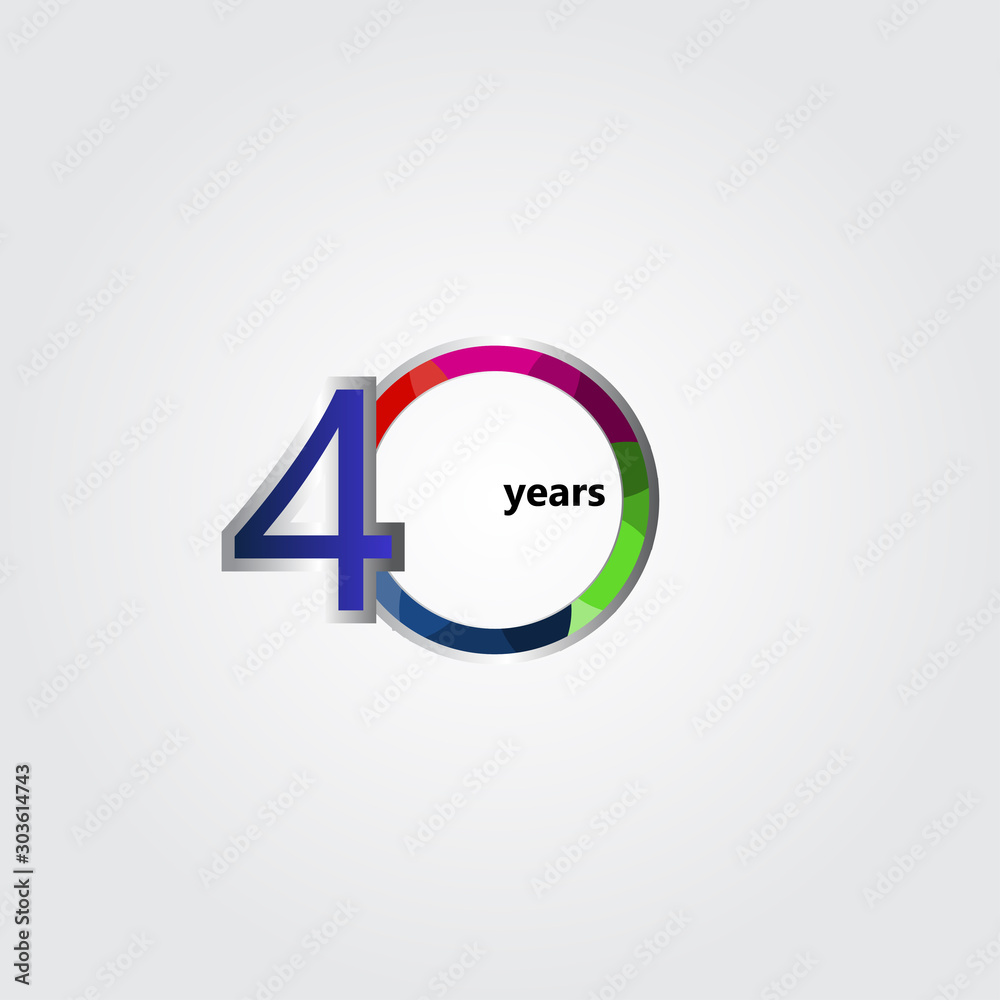 40 Years Anniversary Vector Template Design Illustration 40 Years Anniversary Vector Template Design Illustration