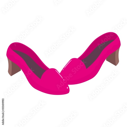 Court shoes icon. Isometric illustration of court shoes vector icon for web