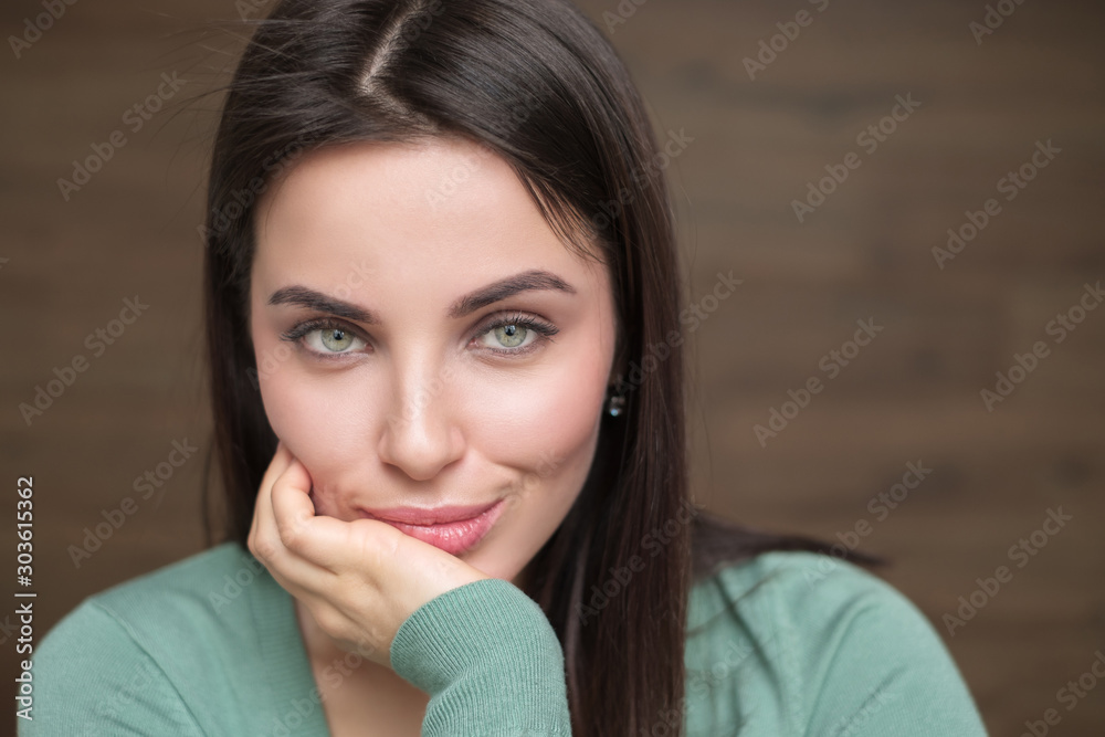 Young beautiful woman. Professional make-up and hairstyle Young beautiful woman. Professional make-up and hairstyle