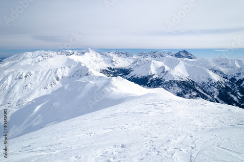 view on Tatra mountains during winter, Zakopane, Poland