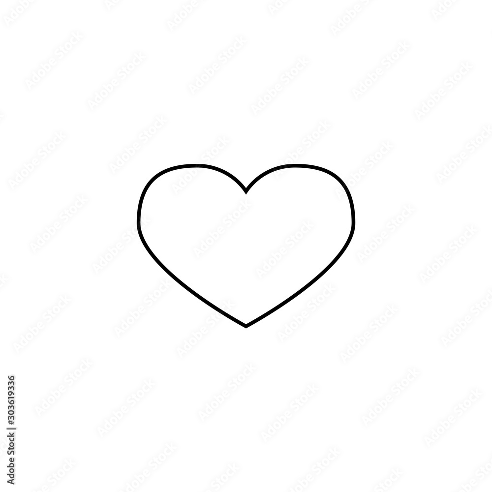 Heart icon. Social media button. Valentine holiday symbol. Logo design element