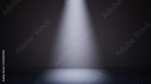 Empty space with white lighted lights used for background and display of your product
